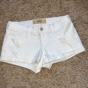 White Hollister Jean shorts